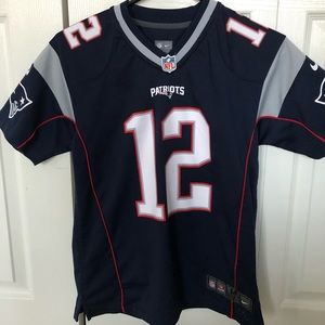 Kids Blue New England Patriots Brady Jersey